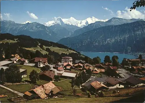 Beatenberg Panorama Thunersee Eiger Moench Jungfrau Berner Alpen Kat. Beatenberg