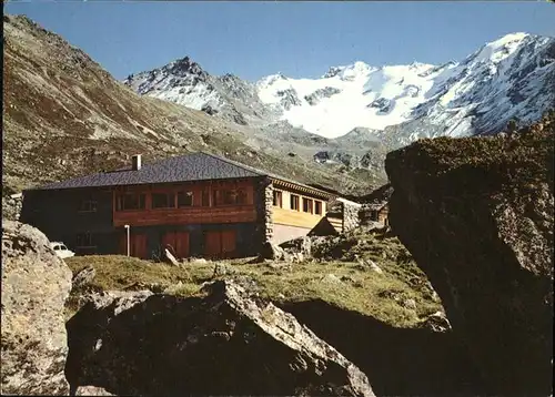 Davos GR Berggasthaus Duerrboden Alp Dischmatal Scalettagletscher Piz Grialetsch Scalettahorn Kat. Davos