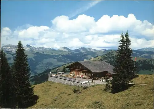 Gstaad Berghaus Wasserngrat Alpenpanorama Kat. Gstaad