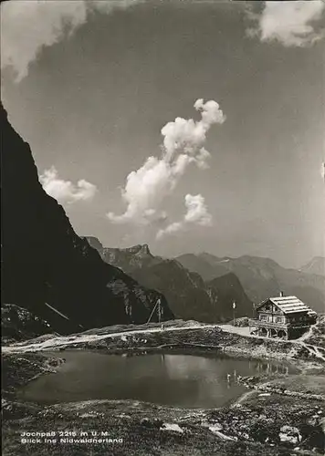 Jochpass Berghaus See Blick ins Nidwaldnerland Alpenpanorama Kat. Jochpass