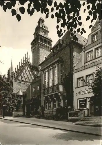 Zeitz Burgenland Rathaus mit gotischem Giebel Kat. Zeitz