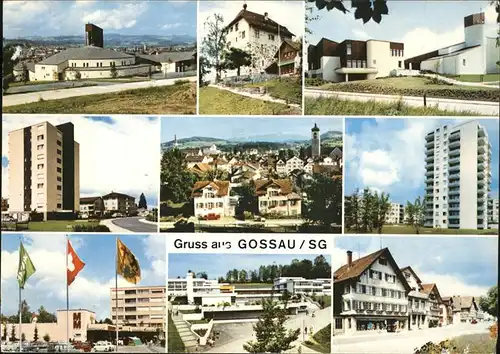 Gossau SG Teilansichten Kirche Hochhaus Kat. Gossau SG