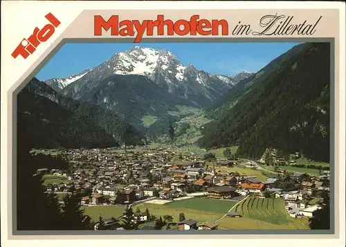 Mayrhofen Zillertal Gesamtansicht Blick auf Gruenberg Kat. Mayrhofen