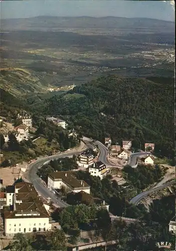 Trois Epis Haut Rhin Elsass Route en lacets descendant vers la Plaine d Alsace vue aerienne Kat. Ammerschwihr