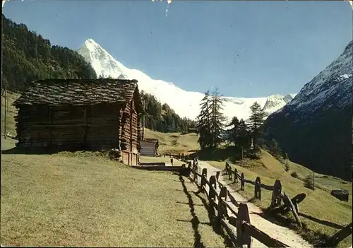 Les Hauderes Paysage du val d Herens et Dent Blanche Berghuette Kat. Les Hauderes