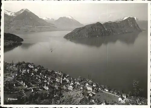 Vitznau Panorama Vierwaldstaettersee und Alpen Kat. Vitznau