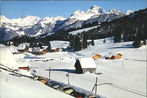 Saanenmoeser Saanen Spillgerten Wintersportplatz Alpenpanorama Kat. Saanenmoeser