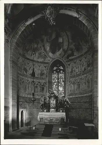 Niederzell Reichenau Stiftskirche St. Peter und Paul Ostapsis Heiland Apostel Propheten Altar Kirchenmalerei Kat. Reichenau