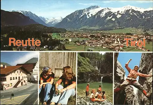 Reutte Tirol Gesamtansicht Alpenpanorama Wasserfall Klettersteig Schlucht Sommerfrische Kat. Reutte