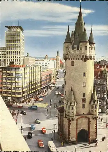 Frankfurt Main Blick vom Bayer Hochhaus Eschenheimer Turm Fernmeldehochhaus Kat. Frankfurt am Main