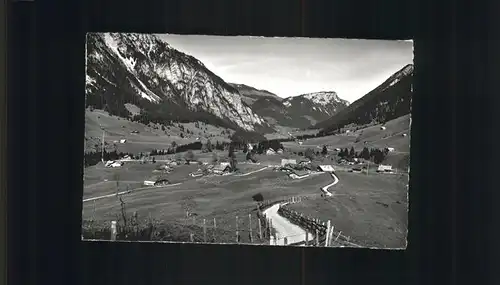 Schwenden Diemtigtal Grimmlalp Panorama mit Turnen und Abendberg Kat. Schwenden Diemtigtal