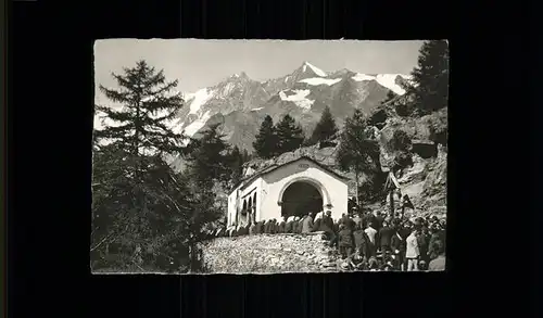 Saas Fee Wallfahrtskapelle Maria zur Hohen Stiege Mischabelhoerner Kat. Saas Fee