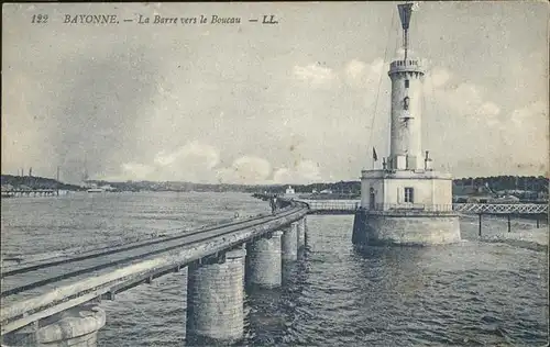 Leuchtturm Lighthouse Bayonne Barre Boucau Kat. Gebaeude