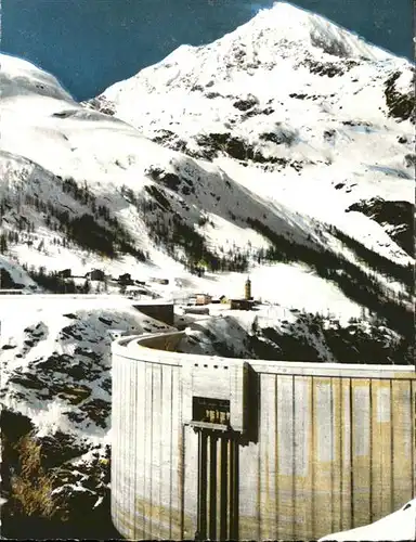 Staudamm Pumpspeicherkraftwerk Barrage de Tignes Kat. Gebaeude