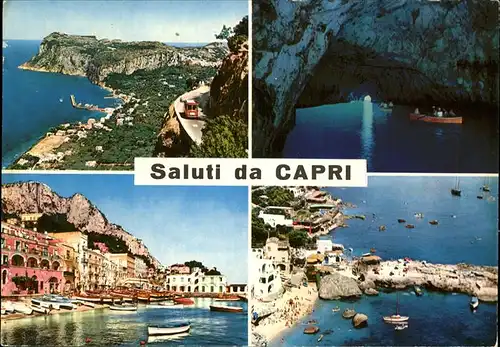 Hoehlen Caves Grottes Grotta Azzurra Capri Boote  Kat. Berge
