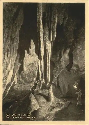 Hoehlen Caves Grottes Grottes de Han La Grande Draperie Kat. Berge
