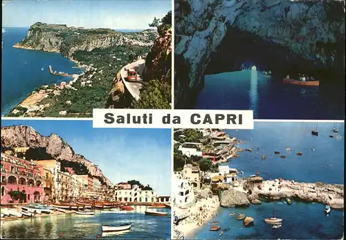 Hoehlen Caves Grottes Capri Strada per Anacapri  Kat. Berge