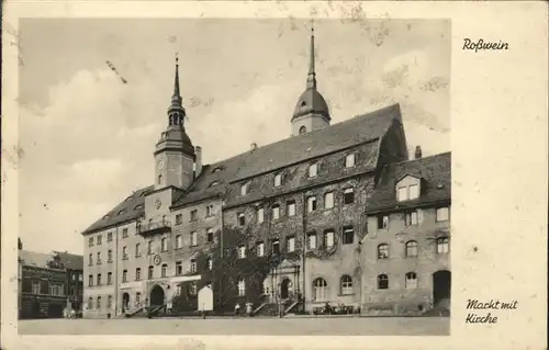 Rosswein Markt Kirche Kat. Rosswein