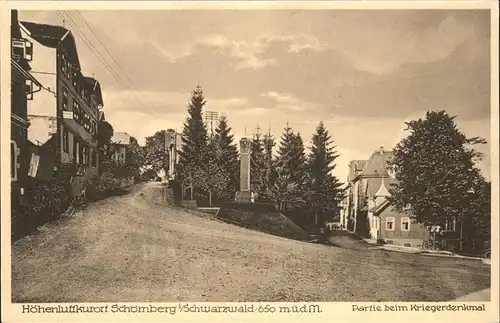 Schoemberg Schwarzwald Kriegerdenkmal Kat. Schoemberg