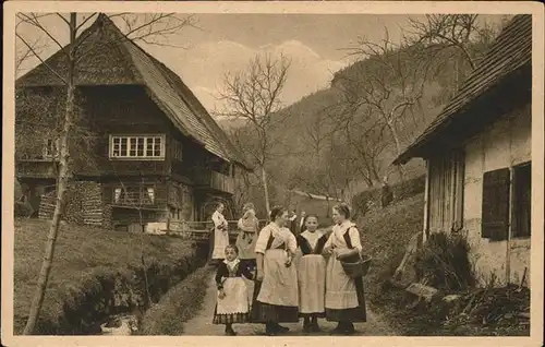 Wolfach Schwarzwaelder Bauernhaus Tracht Kat. Wolfach