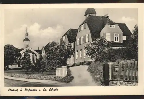 Etzdorf Sachsen Rosswein Schule Kat. Rossau Mittweida