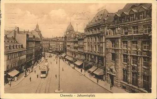 Chemnitz Joahnnisplatz Strassenbahn Kat. Chemnitz