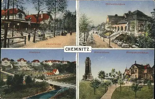 Chemnitz Bismarckschloesschen Kuechwaldschaenke Kat. Chemnitz