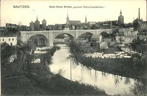 Bautzen Spree Bruecke Kronprinzenbruecke Kat. Bautzen