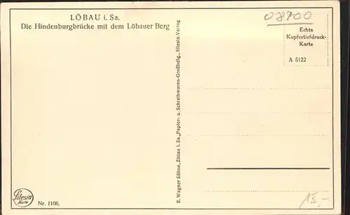 dd42322 Loebau Sachsen Hindenburgbruecke Kategorie. Loebau Alte Ansichtskarten