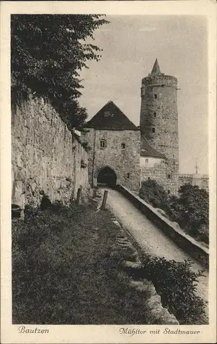 Bautzen Muehltor Stadtmauer Kat. Bautzen