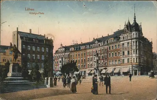 dd42399 Loebau Sachsen Koenigs-Platz Kategorie. Loebau Alte Ansichtskarten