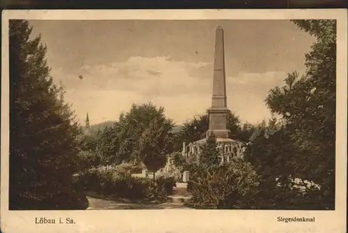 dd42449 Loebau Sachsen Siegesdenkmal Kategorie. Loebau Alte Ansichtskarten