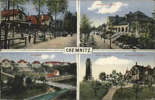Chemnitz Kuechwaldschaenke Bismarckschloesschen Kat. Chemnitz