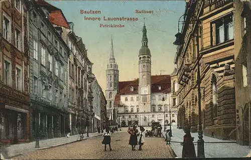 Bautzen Rathaus Lauenstr. Petrikirche Kat. Bautzen