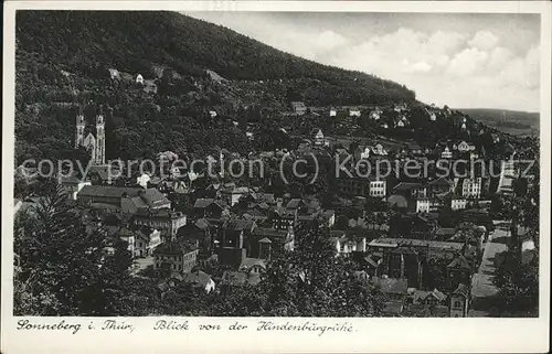 Sonneberg Thueringen von der Hindenburgruhe Kat. Sonneberg