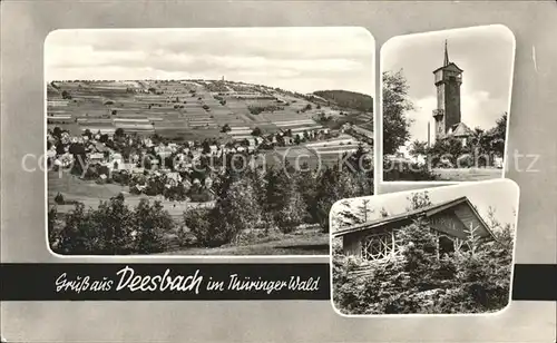 Deesbach Panorama Kirche Huette Kat. Deesbach