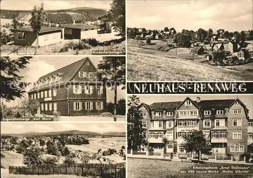 Neuhaus Rennweg Panorama Ferienlager Erholungsheim Jugendherberge Kat. Neuhaus Rennweg