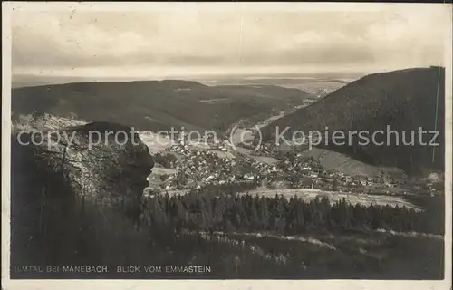 Manebach vom Emmastein Ilmtal Kat. Ilmenau