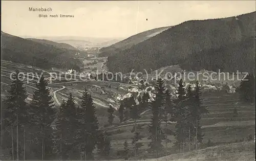 Manebach Blick nach Ilmenau Kat. Ilmenau