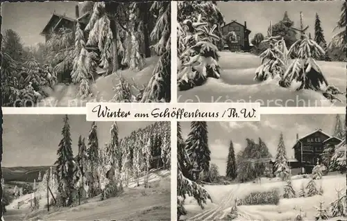 Manebach Schoeffenhaus Winterlandschaft Kat. Ilmenau