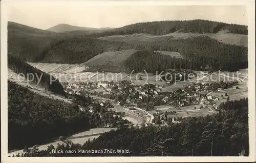 Manebach Panorama Kat. Ilmenau