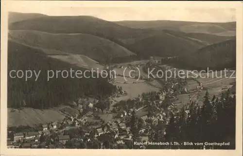 Manebach vom Goethepfad Kat. Ilmenau