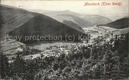Manebach Panorama Kat. Ilmenau