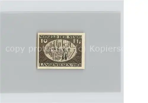 Langewiesen 10 Pfennig Schein Kat. Langewiesen