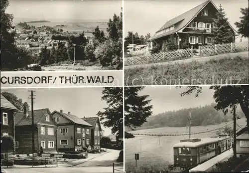 Cursdorf Teilansichten Ferienheim  Bahnhof Bergbahn Kat. Cursdorf