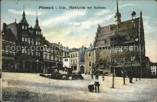 Poessneck Marktplatz Rathaus Kat. Poessneck