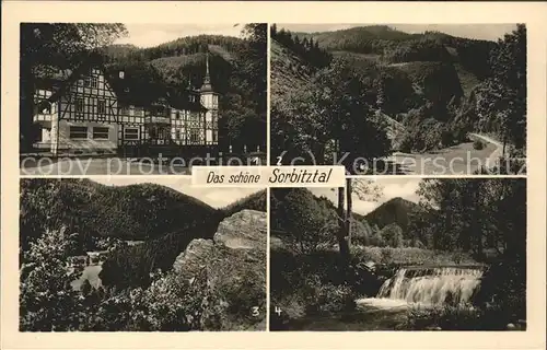 Bockschmiede Gasthaus zum Eisenhammer Sorbitzmuehle Wasserfall  Kat. Doeschnitz