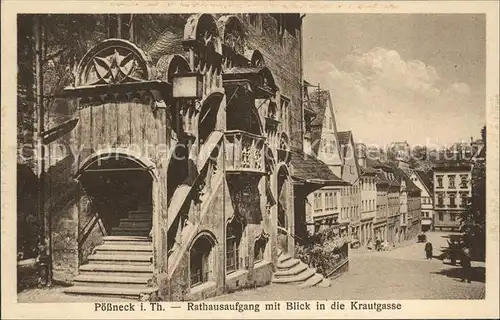 Poessneck Rathausaufgang Krautgasse Kat. Poessneck