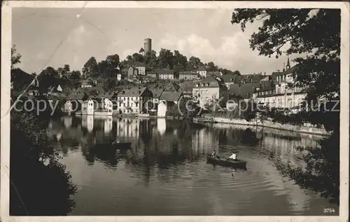 Bad Lobenstein Thueringen von der Inselbruecke Kat. Bad Lobenstein