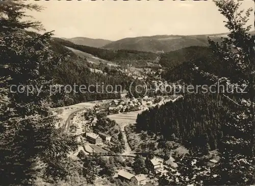 Sitzendorf Thueringen Blick vom Johannisberg Kat. Sitzendorf Schwarzatal